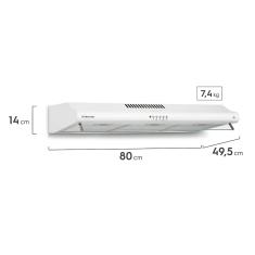 Depurador de Ar Parede Electrolux 80cm Branco com Filtro Lavável e Máscara Captadora de Ar (DE80B) 220V