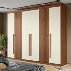 Guarda Roupa Casal Ripado 6 Portas 4 Gavetas Antony - Santos Andirá