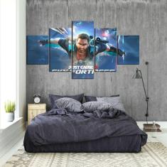 Quadro Decorativos Just Cause com 5 peças 130x65