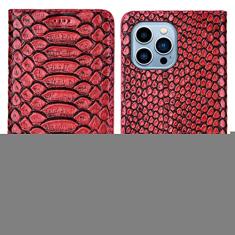 GSYH Capa carteira para iPhone 13 Pro Max/13 Pro/13/13 Mini, capa protetora de couro legítimo flip slots de cartão TPU Shell Kickstand magnético Folio Capa, vermelha, 13 15,1 cm