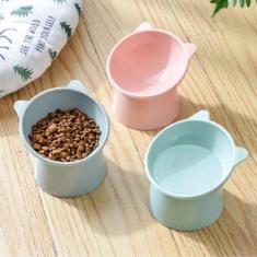 Comedouro Bebedouro Elevado Inclinado Gatos Cães Verde