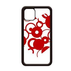 Anel de coração vermelho do Dia dos Namorados para iPhone 12 Pro Max capa para Apple Mini Mobile Case Shell