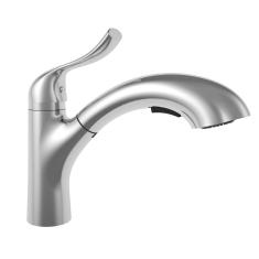 Torneira AREMC10 Misturador de Cozinha 2 Jatos com Bica Móvel e Retrátil Escovado - Aço Escovado