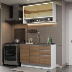 Cozinha Compacta Madesa Glamy 120002 Com Armário E Balcão (Sem Tampo E