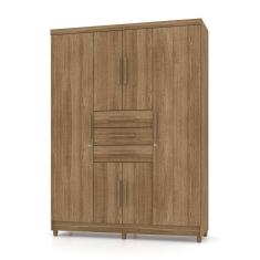 Guarda Roupa Solteiro 6 Portas e 3 Gavetas Imperial Nature - Pallazio