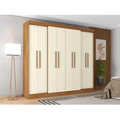 Imagem de Guarda Roupa Casal Mônaco 8 Portas 2 Gavetas Freijó/Off White- Mopar Móveis