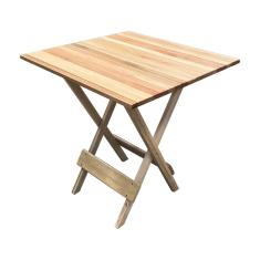 Mesa Dobrável 70x70cm de Madeira Maciça Eucalipto 