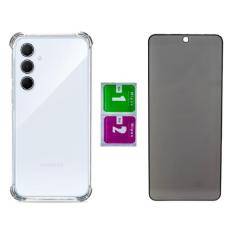 Capa Anti Impacto Para Galaxy M35 + Pelicula Privacidade - Mustangshop