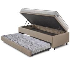 Bicama Box Baú Solteiro Revestimento Sintético Linho Bege 88x188 Com C