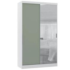Guarda Roupa Modulado 134,50cm 2 Portas de Correr com Espelho Alpes Lu