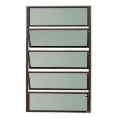 Janela de Alumínio Basculante 100x60cm Vidro Mini Boreal Master Brimak