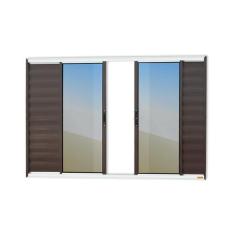 Janela Veneziana Confort 6 Folhas Vidro Reflex 100cm X 200cm Brimak