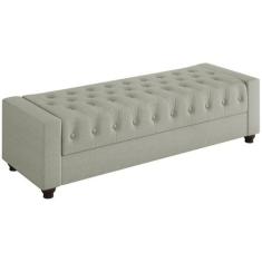 Recamier Calçadeira Bau 140 cm Pes MDF Parri Linho SL 76 Peer - Perfan