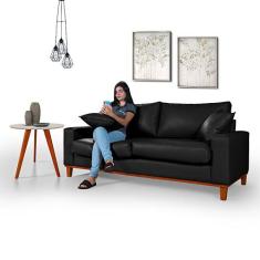 Sofá Living Istambul em Material Sintético - Essencial Estofados, Pret