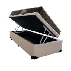 Cama Box Baú Solteiro Colchão Molas Ensacadas Acolchões + Box Sintétic