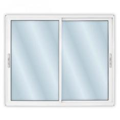 Janela de Alumínio de Correr 100x100cm 2 Folhas com Vidro Mini Boreal 