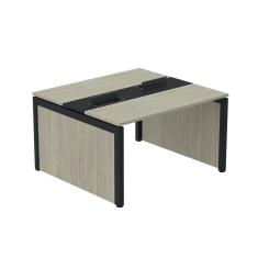 Mesa De Plataforma Dupla Para 2 Pessoas Corporativa 120x140-2p Nogueira Casblanca-preto