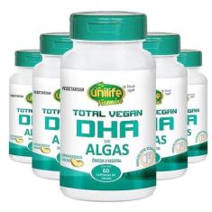 Kit 5 Dha Total Vegan Unilife 60 Cápsulas
