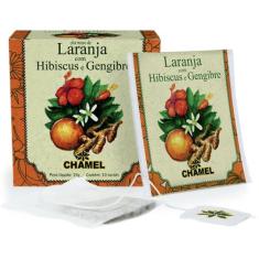 Chá Misto de Laranja, Hibiscus e Gengibre com 10 Sachês - Chamel