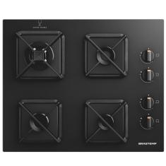 Cooktop 4 Bocas Brastemp Com Grades De Ferro Fundido E Chamas Especiais BDS62AE Bivolt