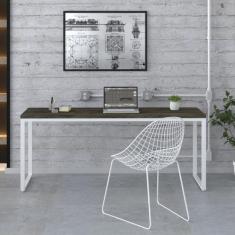 Escrivaninha Mesa Escritório Estilo Industrial Diretor 180cm Kuadra - 