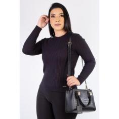Bolsa baú de couro croco Andressa-Feminino