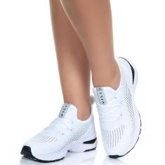 Tênis Branco Feminino Vili para Treino Academia Caminhada-Feminino