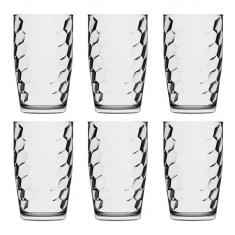 Jogo de Copo Poema Agua e Suco Vidro Nadir 300ml - Kit 6un