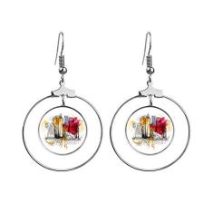 Brincos de argola pendentes New York City America The United States