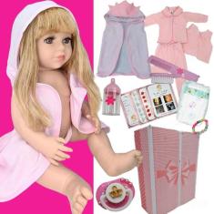 Boneca Reborn Bebê Neném Realista Menina Real 12 Itens 55cm em Promoção é  no Bondfaro