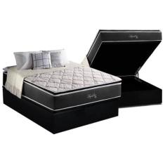 Cama Box Baú Casal: Colchão Anatômico Anjos D28 / Ag65 Star + Base Crc