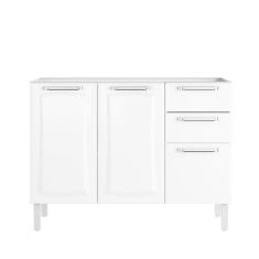 Balcão Para Pia Sem Tampo 120cm Tarsila - Itatiaia Branco