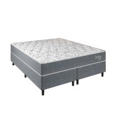 cama box com colchão queen celine molas ensacadas (62x158x198) cinza