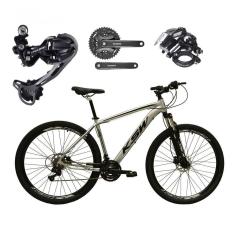 Bicicleta Aro 29 Ksw Xlt Shimano Deore E Altus 27v Freio Hidráulico Garfo Trava - Prata Tam.17