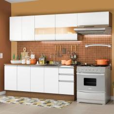 Cozinha Completa Madesa Marcela Com Armário e Balcão (Sem Tampo e Pia)