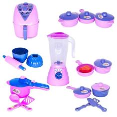 Cozinha Infantil Menina Jogo Panela Eletro Forminhas 18Pç - Altimar