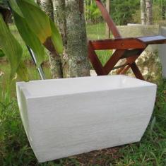 Vaso Planta 50x25 Jardineira Floreira Polietileno - BGPLASTICOS, BRANC