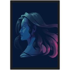 Quadro Decorativo Mulher Maravilha Super Heróis Geek Séries Filmes Cin