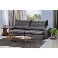 Sofá Modular 4 Lugares Ceará 2.30 MT Retrátil e Reclinável Veludo Sofa