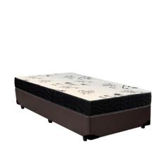 Cama Box Solteiro Colchão Espuma D28 Bambo Branco Ducci + Box Sintétic