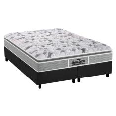 Cama Box King: Colchão Espuma Probel D45/EP Guarda Costas Próextreme Plus + Base crc Suede Gray(193x203)
