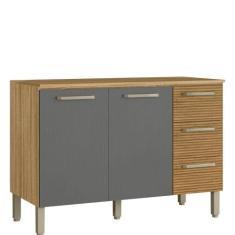 Balcão Gabinete de Pia 120 cm Com Tampo Ametista Kits Paraná - Kit's P