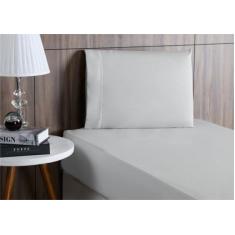 Lençol cama Solteiro 400 Fios 2 Peças algodao com elastico - Rafaloro,