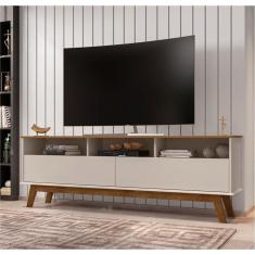 Rack 2 Portas Com Nicho Samantta Off White Cinamomo