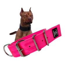 SparkDog Collars Coleira para cães de trabalho - Coleira para cães de 5 cm de largura, cinto de segurança de poliéster de 4 camadas, ferragens soldadas de aço inoxidável resistente, estilo tático,