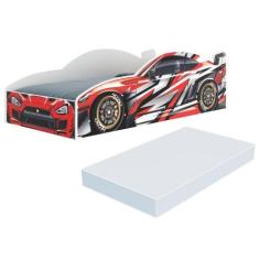 Cama Carro 100% MDF Infantil Montessoriana Com Colchão Incluso Multimó