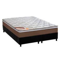Cama Box Queen: Colchão Molas Castor Pocket Revolution + Base CRC Sued