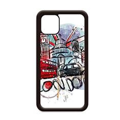 London Bus Big Ben UK Aquarela para iPhone 12 Pro Max Capa para Apple Mini Mobile Case Shell