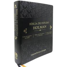 Bíblia De Estudo Holman  Arc  Capa Preto Luxo