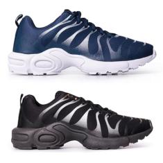 Oldsen kit 2 Tênis Masculino Confortável Malhar corrida academia